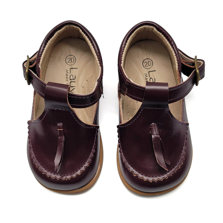 Lauve KNOT Wine T-Strap
