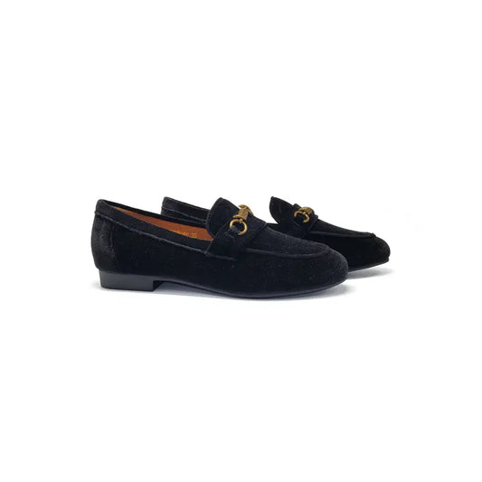 1936 black velvet chain loafer 19363 - girls
