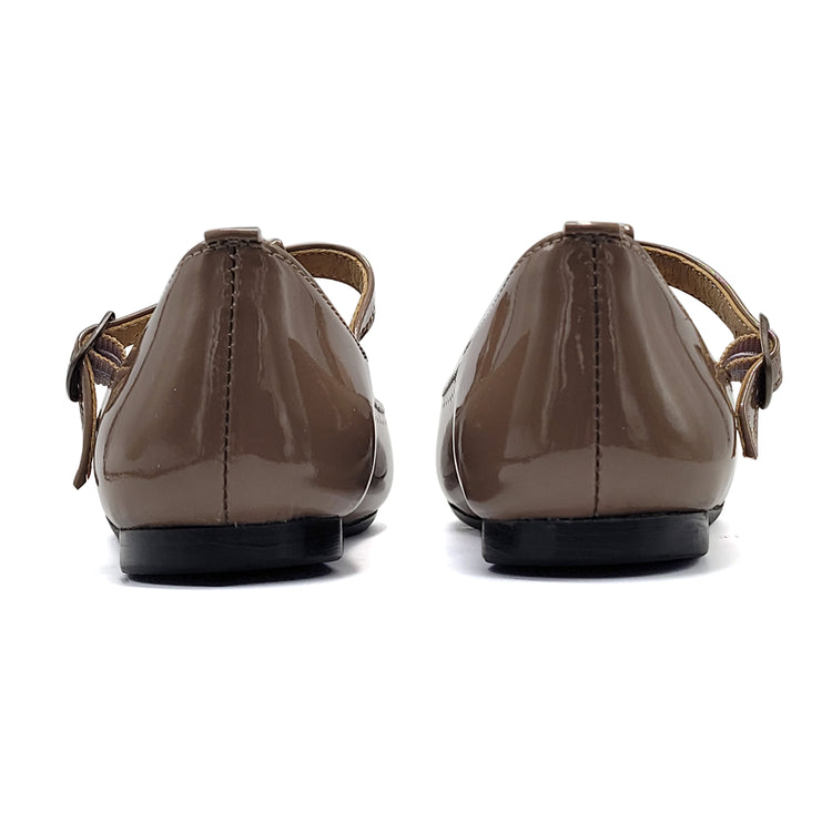 Maria Catalan Taupe Patent T-Strap 700702