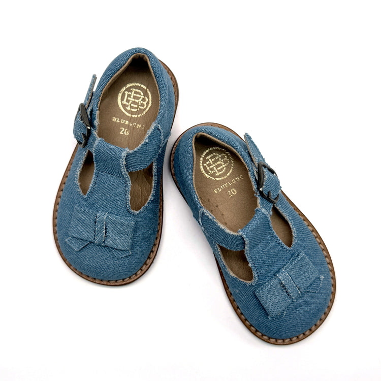 Blublonc Shir Denim T-Strap First Walker