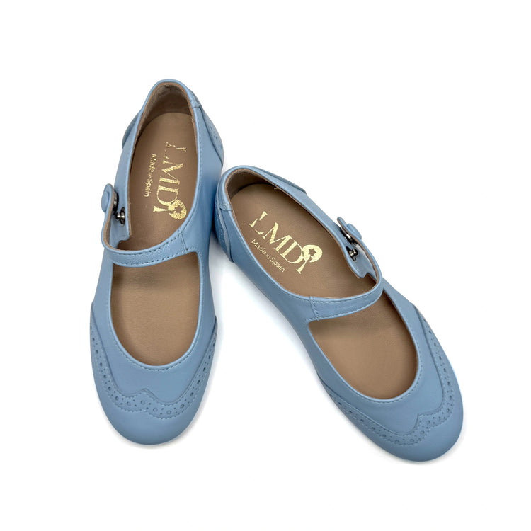 LMDI Doll Ice Blue Wingtip Mary Jane
