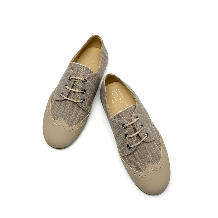 Maria catalan taupe denim lace dress shoe fast shipping