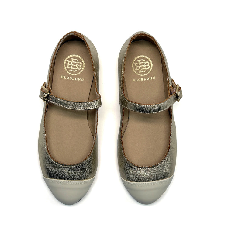 Blublonc Cora Gold Metal Mary Jane