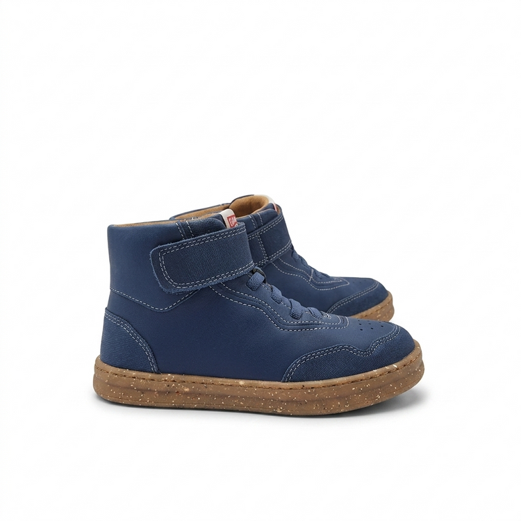 Camper Denim Blue Hi Top Velcro Sneaker