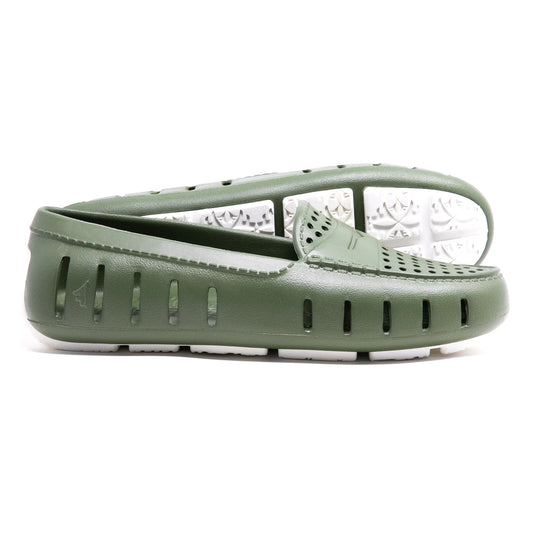 Floafer Driver Cypress Green Bright White Loafer (Womens)