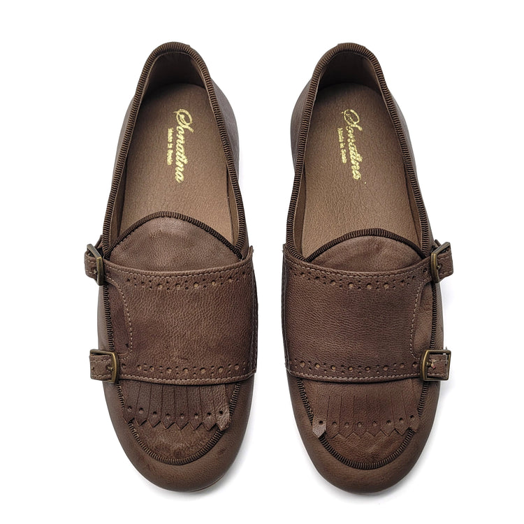 Sonatina Rogers Coffee Fringe Slip on