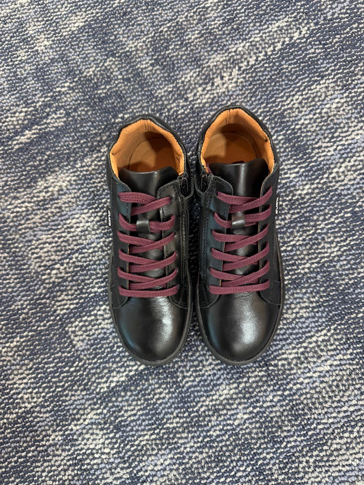 Atlanta Mocassin Black Smooth Love High Top Sneaker 116