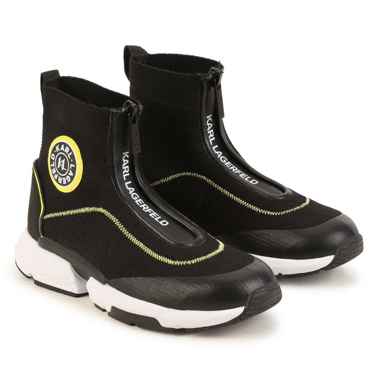 Karl Lagerfeld Black Sock Sneaker Z29067