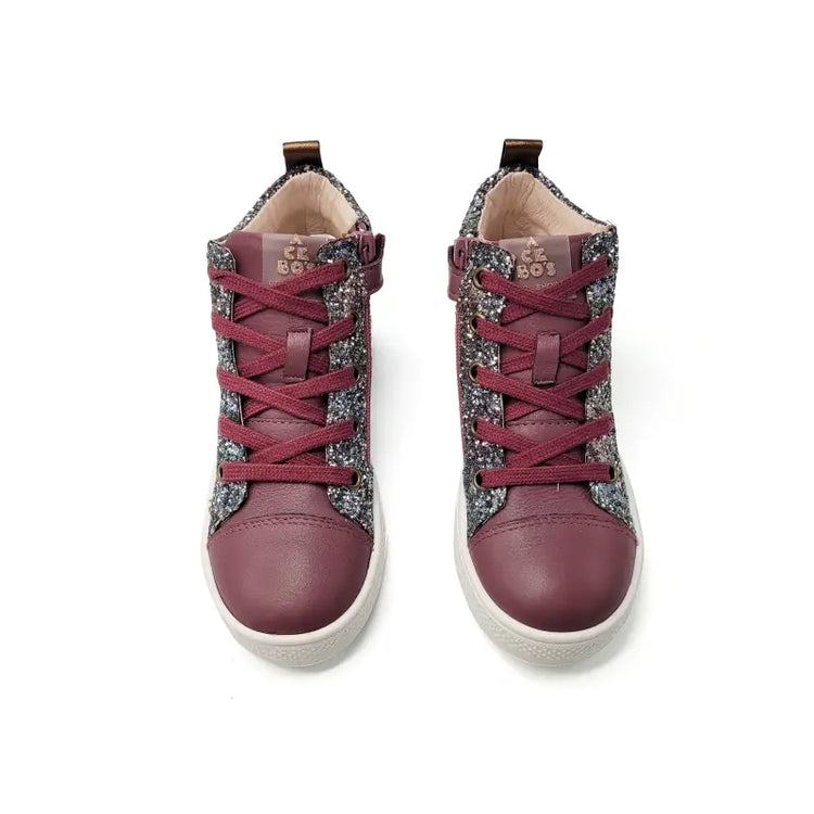 Acebos purple glitter high-top 5599 - girls