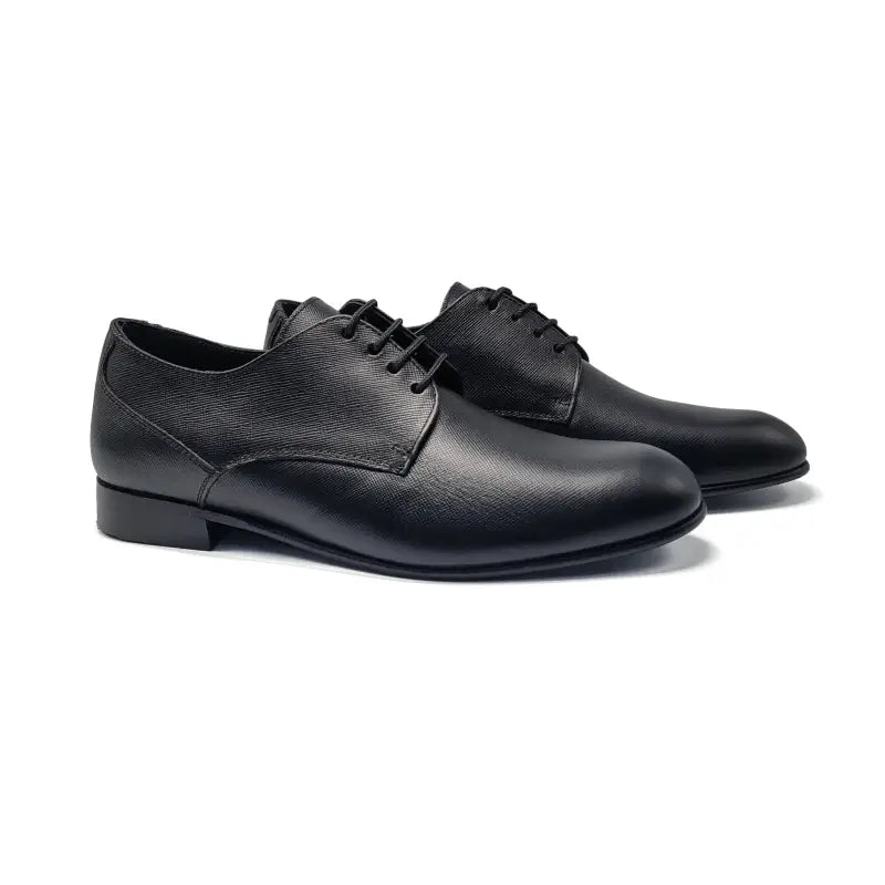 Andanines Black Saffiano Lace Dress Shoe C78005 - BOYS