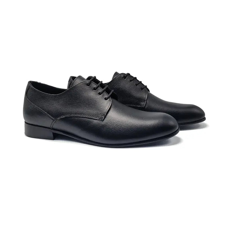 Andanines Black Saffiano Lace Dress Shoe C78005 - BOYS