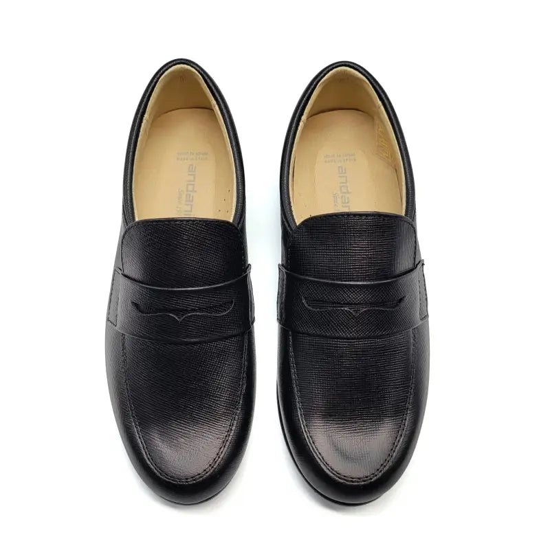 Andanines Black Saffiano Penny Loafer 202751