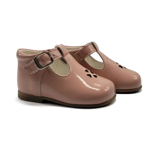 Andanines Blush Patent T-strap First Walker 251194 - GIRLS