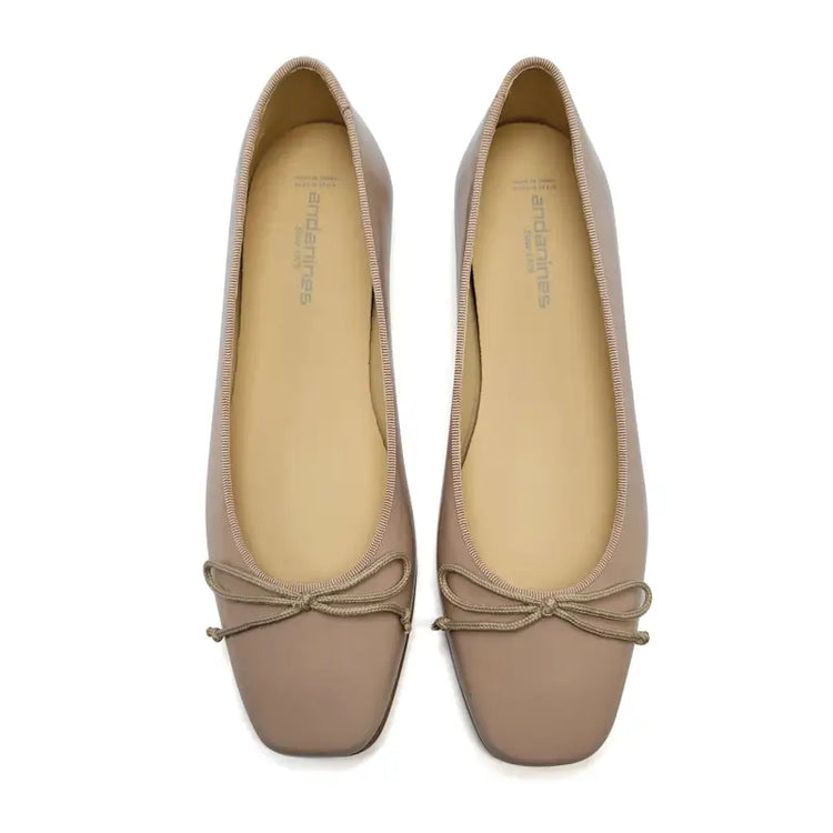 Andanines Clay Patent Bow Ballet Flat 232512 - GIRLS