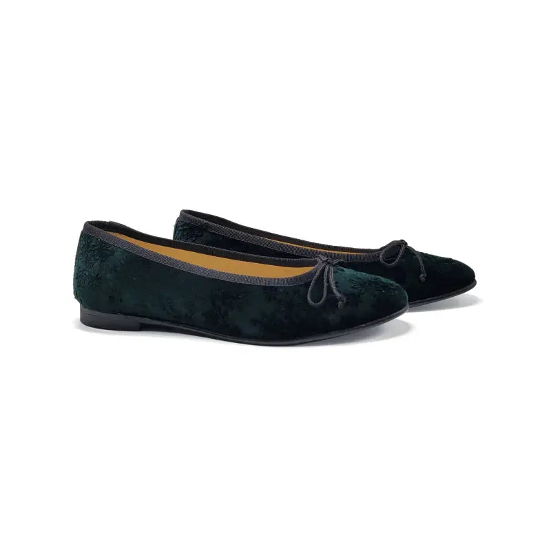 Andanines green floral 222541 ballet flat