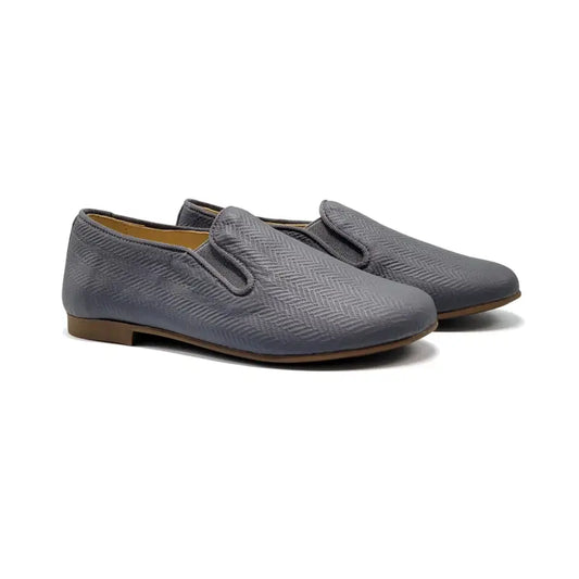 Andanines Grey Herringbone Smoking Shoe 182447 - BOYS