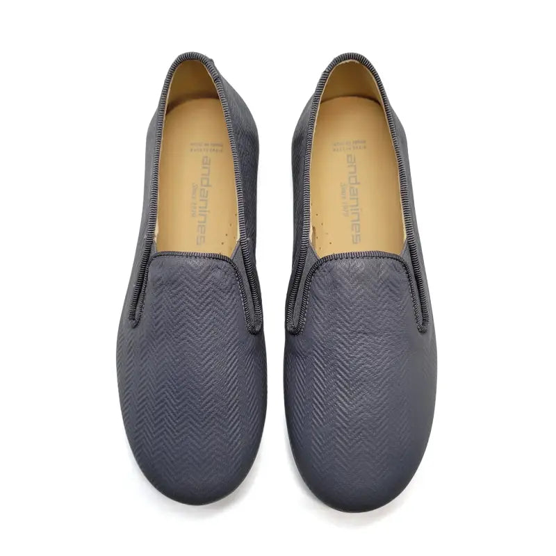 Andanines Grey Herringbone Smoking Shoe 182447 - BOYS