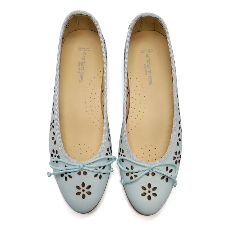 Andanines Mint Flower Cut Out Ballet Flat 251346 - GIRLS
