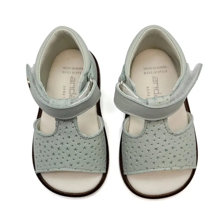Andanines Mint Star Imprint Velcro Baby Sandal 251275 - BOYS