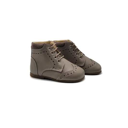 Andanines mousse taupe wingtip lace bootie 252221 boys