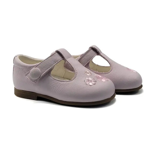 Andanines Pink Flower T-strap First Walker 251175 - GIRLS