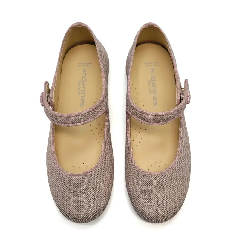 Andanines Pink Linen Mary Jane 222465 - GIRLS