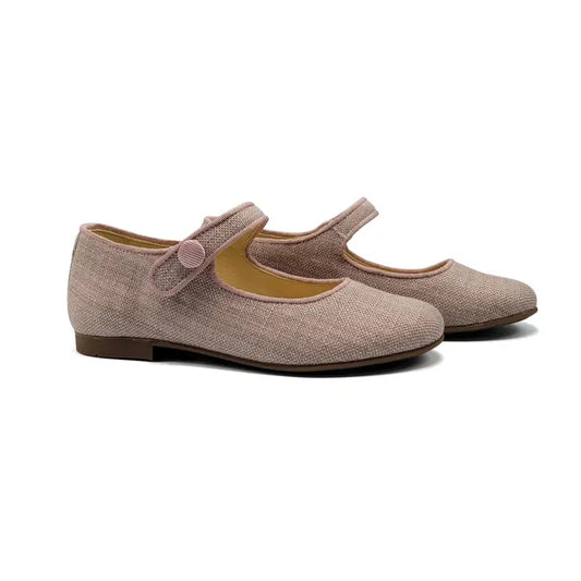 Andanines Pink Linen Mary Jane 222465 - GIRLS