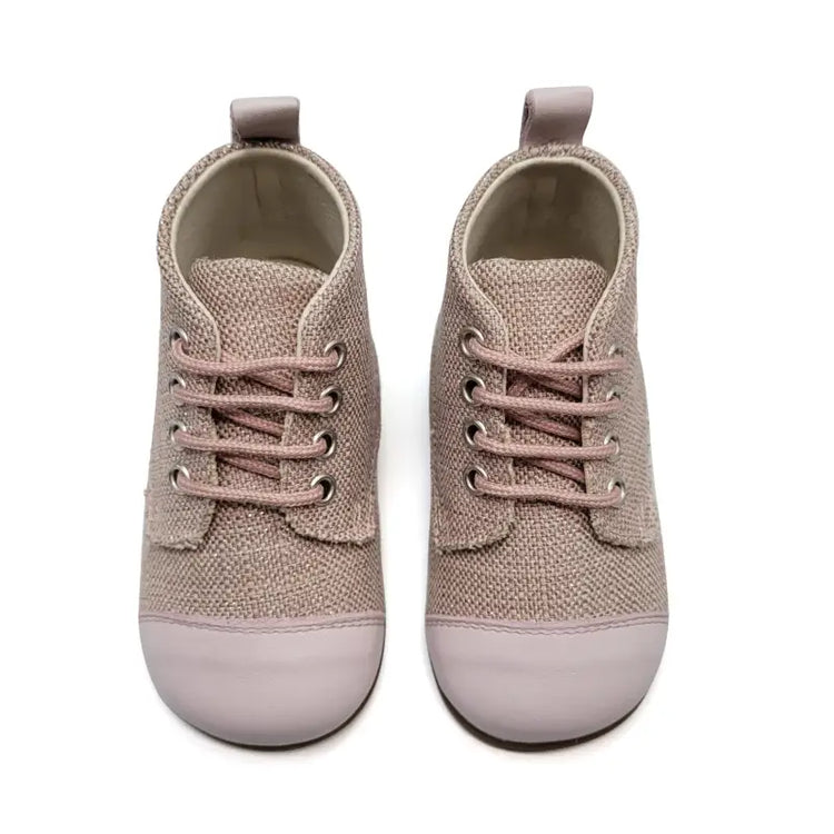 Andanines Pink Linin Butterfly Embroidery Baby Bootie 251201 - GIRLS