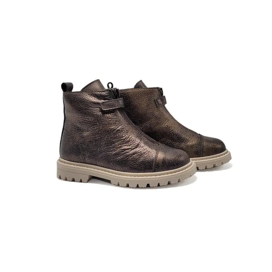 Andanines rustic metal zipper bootie 242699 girls