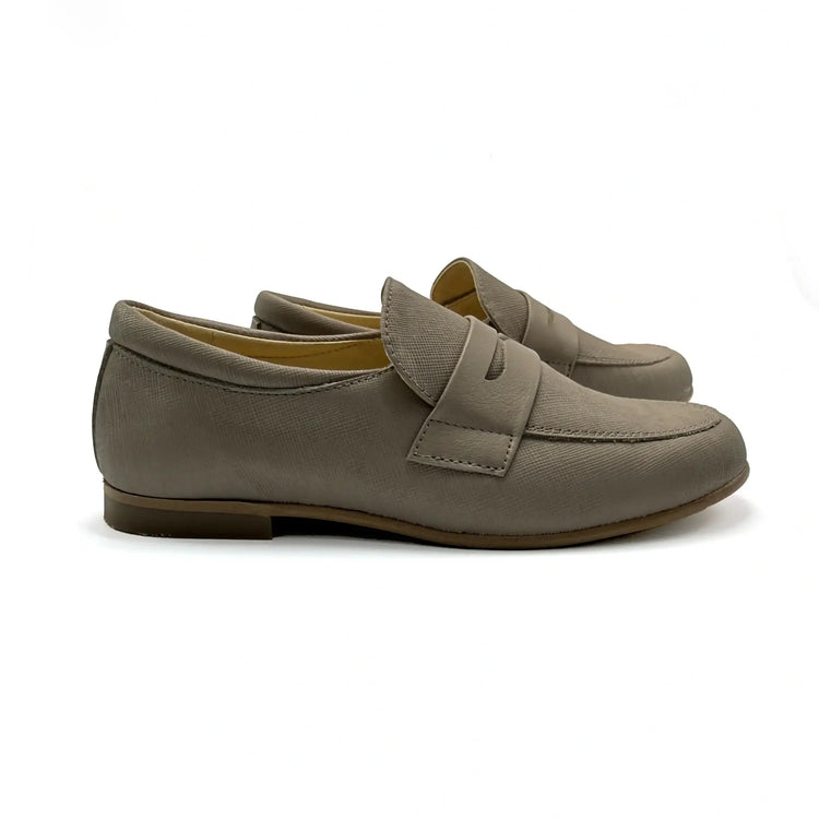Andanines safari taupe penny loafer shoes fast shipping