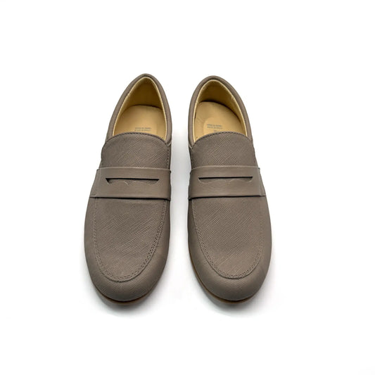 Andanines safari taupe penny loafer shoes fast shipping