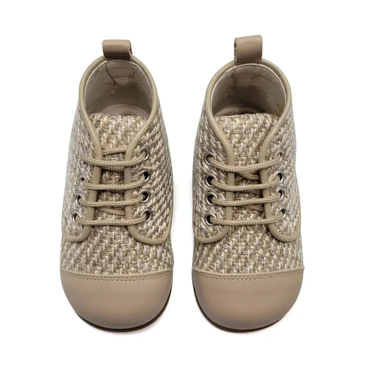 Andanines Taupe Chanel Baby Bootie 242160 - GIRLS