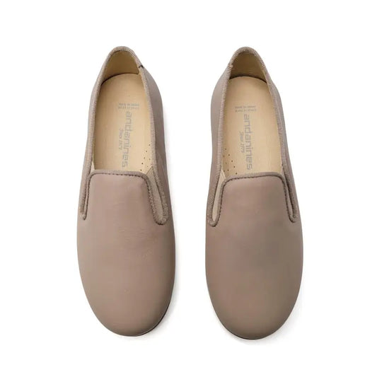 Andanines taupe matte smoking shoe 182447 - slip on dress shoe