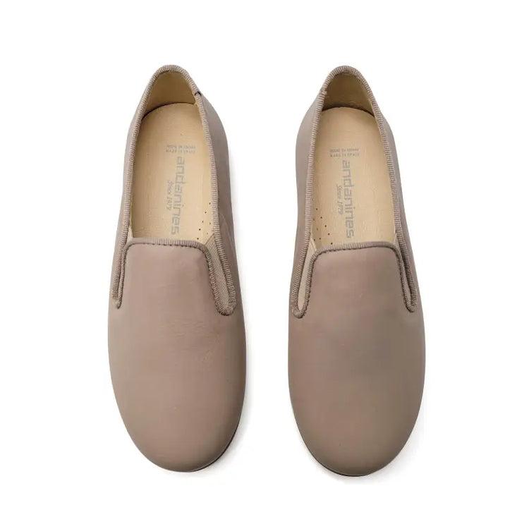 Andanines taupe matte smoking shoe 182447 - slip on dress shoe