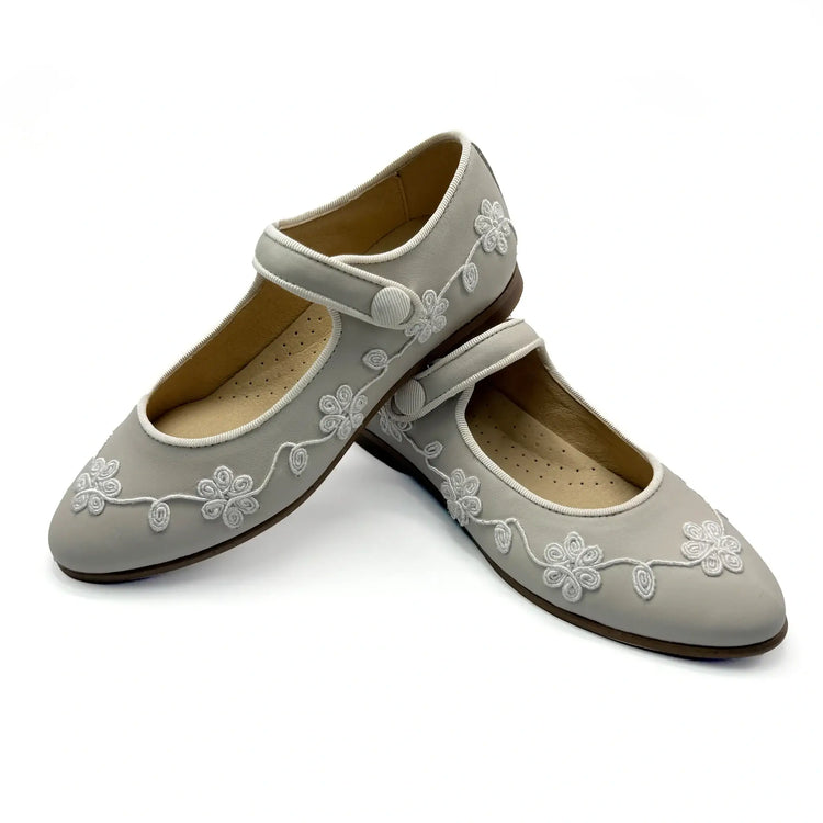 Taupe porcini swirl mary jane shoes fast shipping