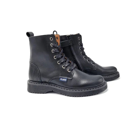 Atlanta mocassin black smooth bootie 01d - boot