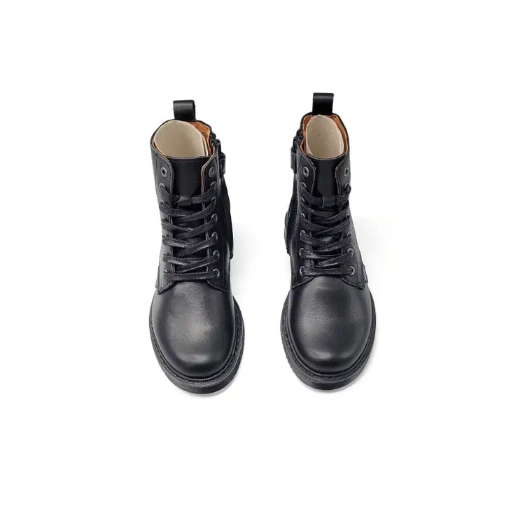 Atlanta mocassin black smooth bootie 01d - boot