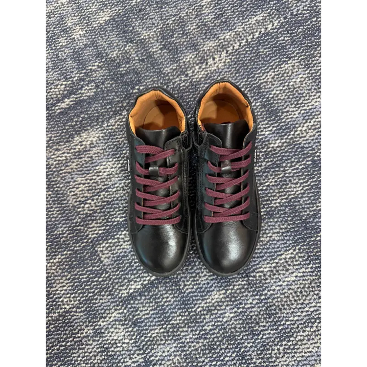 Atlanta mocassin black smooth love high top sneaker 116 - girls
