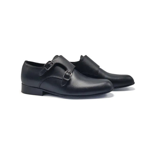 Atlanta mocassin black smooth monk strap sx44 - boys
