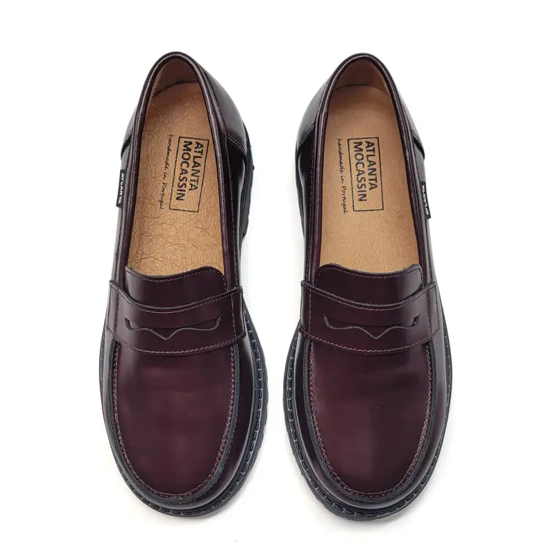 Atlanta mocassin burgundy glace loafer 719k - chunky