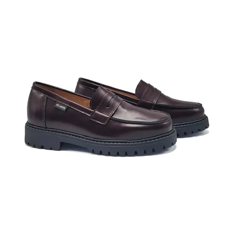Atlanta mocassin burgundy glace loafer 719k - chunky