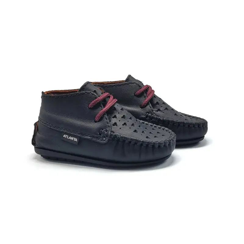 Atlanta mocassin burgundy hearts bootie 073 - first walker bootie