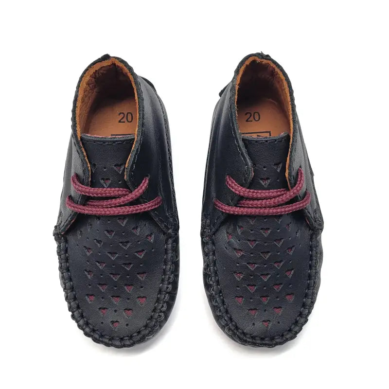 Atlanta mocassin burgundy hearts bootie 073 - first walker bootie