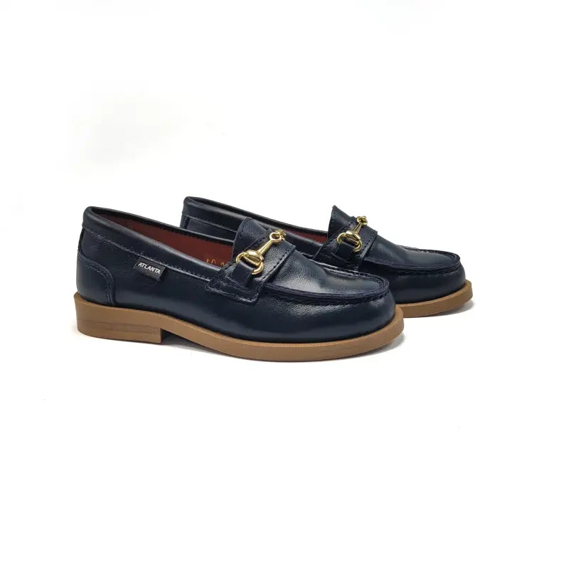Atlanta Mocassin Deep Navy Chain Slip On -577K-