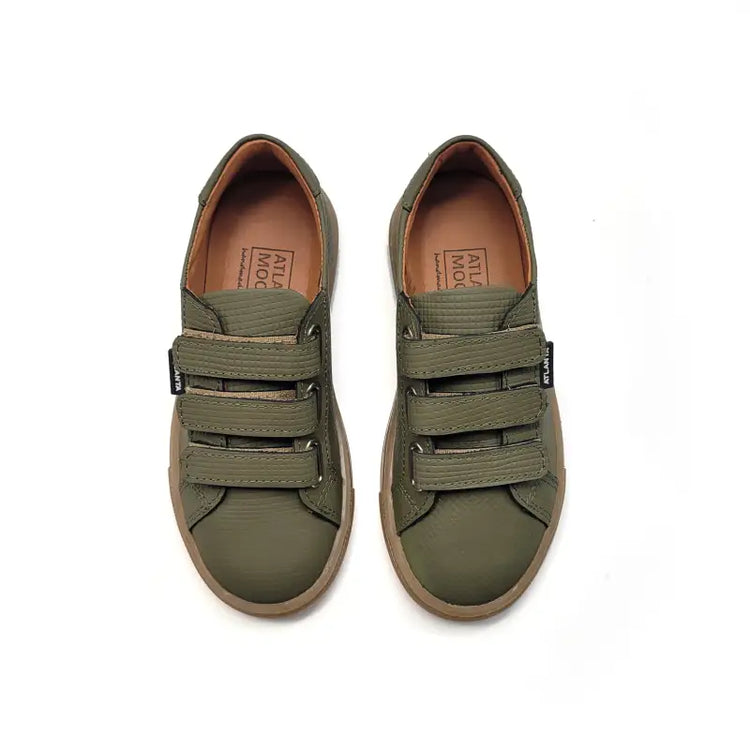 Atlanta mocassin green earth gomatti velcro sneaker 523 - velcro sneaker