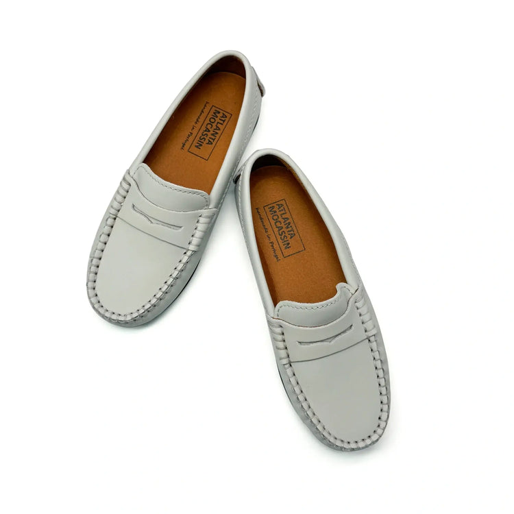 Atlanta mocassin light grey gum penny loafer fast shipping