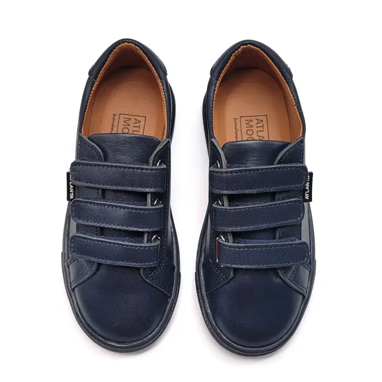 Atlanta mocassin navy blue velcro sneaker 523 - velcro sneaker
