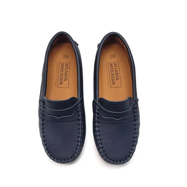 Atlanta mocassin navy penny loafer 032
