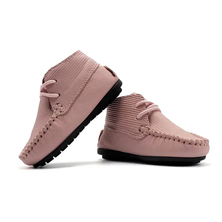 Atlanta Mocassin Piglet Pink Leather Bootie 073 - FIRST WALKER
