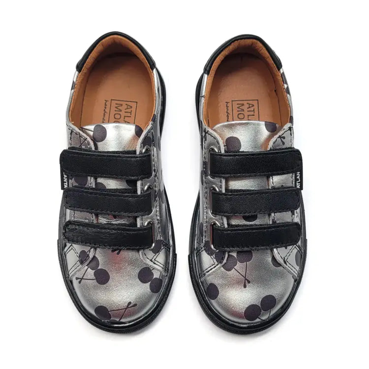 Atlanta mocassin silver cherries velcro sneaker 523 - velcro sneaker